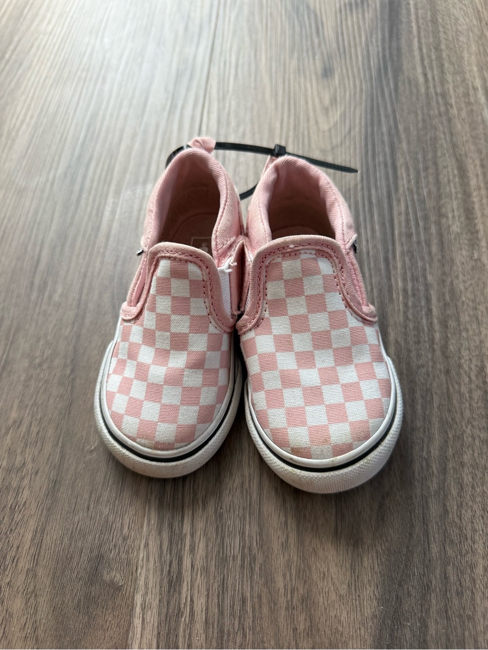 Girls checkered slip on vans